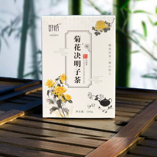好怡菊花决明子茶盒100克 Haoyi ชาดอกเก๊กฮวยเมล็ดชุมเห็ดเทศ กล่อง 10 ซอง