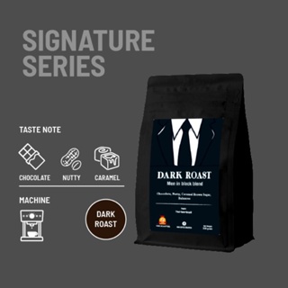 Dark roast เมล็ด​กาแฟ​เบลนคั่ว​เข้ม​  Men​ in Black​ Blend​ 200 g.​ blend thai laos barzil ชงเย็นใส่นมนัวๆ