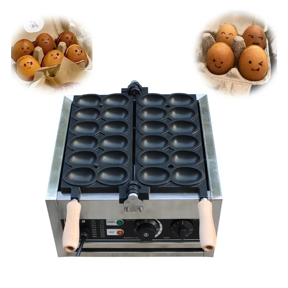 เครื่องทำวาฟเฟิลรูปไข่ เตาทำขนมไข่ ไฟฟ้า waffle maker egg 12ชิ้น วาฟเฟิลรูปไข่