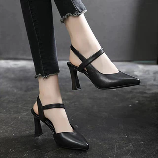 💕สปอตสินค้า💕34-42หลา รองเท้าส้นสูงแฟชั่นผู้หญิง รองเท้าส้นเข็ม เหมาะสำหรับทำงานและเดินทาง