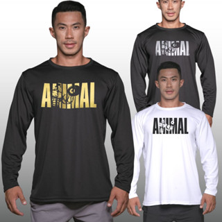 ANIMAL เสื้อแขนยาวนักกล้าม  Men’s Bodybuilding Long Sleeve Athletic Gym Shirt