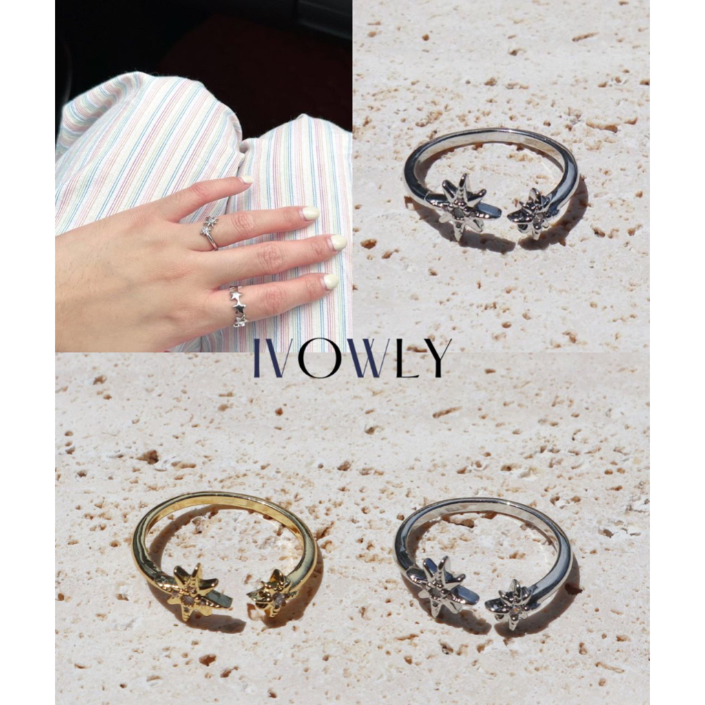 แหวน ivowly-Snowgies ring แหวนพลอยสามารถปรับได้