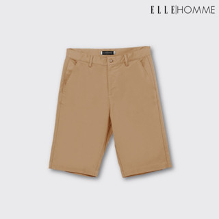 ELLE HOMME | กางเกงขาสามส่วน กระเป๋าลึก ระบายอากาศได้ดี มียางยืดปรับขนาดเอวได้ สีน้ำตาล | W8L272