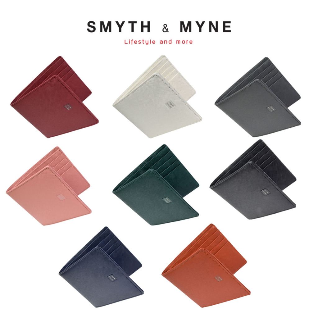 SMYTH & MYNE กระเป๋าสตางค์ หนังแท้ พับสั้น 8 การ์ด รุ่น SUMRICH (สัมฤทธิ์)