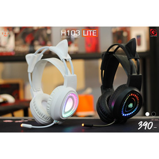 EGA หูฟังเกมมิ่ง LITE H103 LED Lighting  หูแมวถอดออกได้ Jack 3.5mm