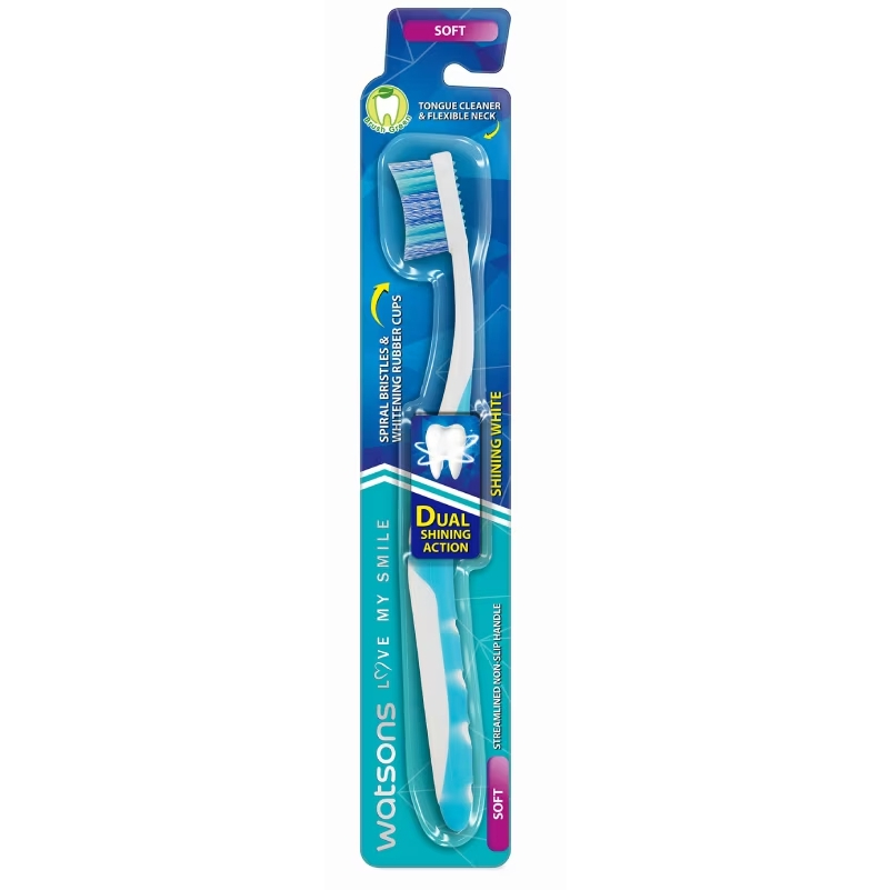 WATSONS วัตสัน แปรงสีฟัน ชายย์นิ่ง ไวท์ (ซอฟท์) 1ด้าม