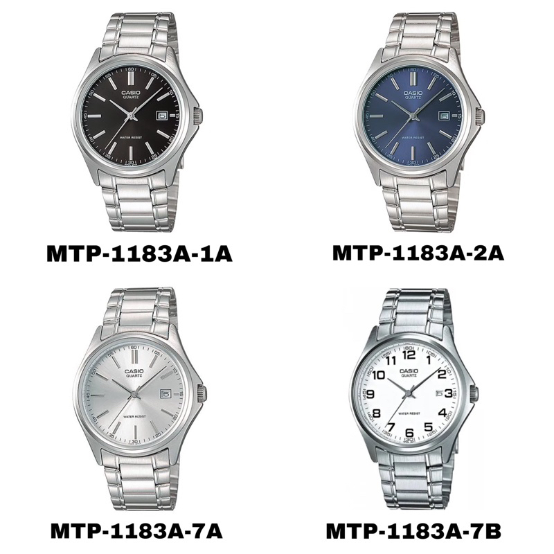 Casio นาฬิกาข้อมือผู้ชาย รุ่น MTP-1183A, MTP-1183A-1A, MTP-1183A-2A, MTP-1183A-7A, MTP-1183A-7B ประก