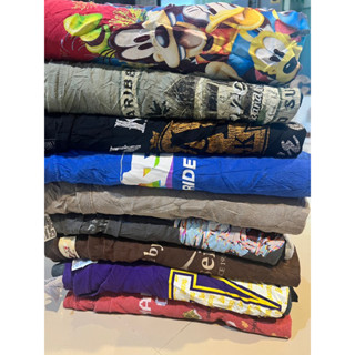 เสื้อยืดมือสองเกรดA++เซ็ท10ตัวผ้าใหม่ซักก่อนส่งคละไซส์คละสี