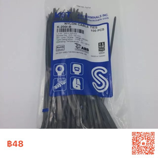 สายรัดอเนกประสงค์ (Cable Tie) ขนาด 8 นิ้วสีดำ