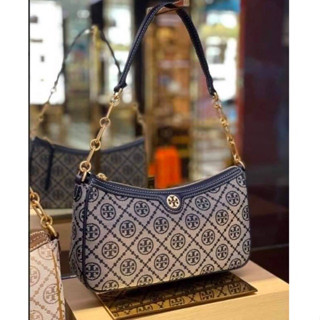 ✴️แท้ 💯% Tory burch T Monogram Jacquard Studio Shoulder Bag #85137