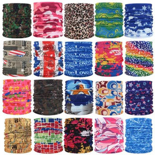 （คละลาย）Buff ผ้าบัฟกันฝุ่น กันละออง หัวกะโหลก ลายพราง สีสันสดใส