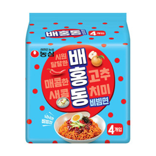 [ของแท้] 배홍동비빔면 Nongshim Bibimmen (บะหมี่เย็นกึ่งสำเร็จรูป แบบแห้ง) 137g*4