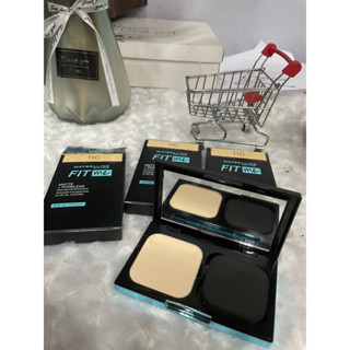 Maybelline Fit Me Matt+Poreless Powder Foundation 24Hr Oil Control Spf44 /Pa++++ แป้งฟิตมี ตลับจริง 9 กรัม เบอร์ 110