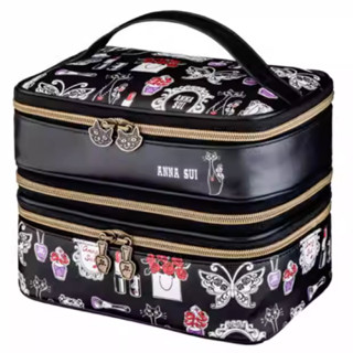 กระเป๋าสุดฮิตจากญี่ปุ่น🇯🇵 Annasui Cosmetic Bag Set จากนิตยสารญี่ปุ่น เซตกระเป๋าเครื่องสำอางค์ รูดซิปถอดแบ่งได้ 2 ใบ