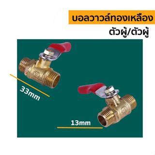 บอลวาวล์ทองเหลือง เกลียว นอก-นอก  (A-15)	 อะไหล่พ่นยา 3 สูบ