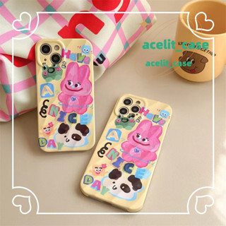 ❤️ส่งของขวัญ❤️ เคสไอโฟน 11 12 13 14 Pro Max กระต่าย กราฟฟิตี ความนิยม แฟชั่น เรียบง่าย Case for iPhone สไตล์วรรณศิลป์