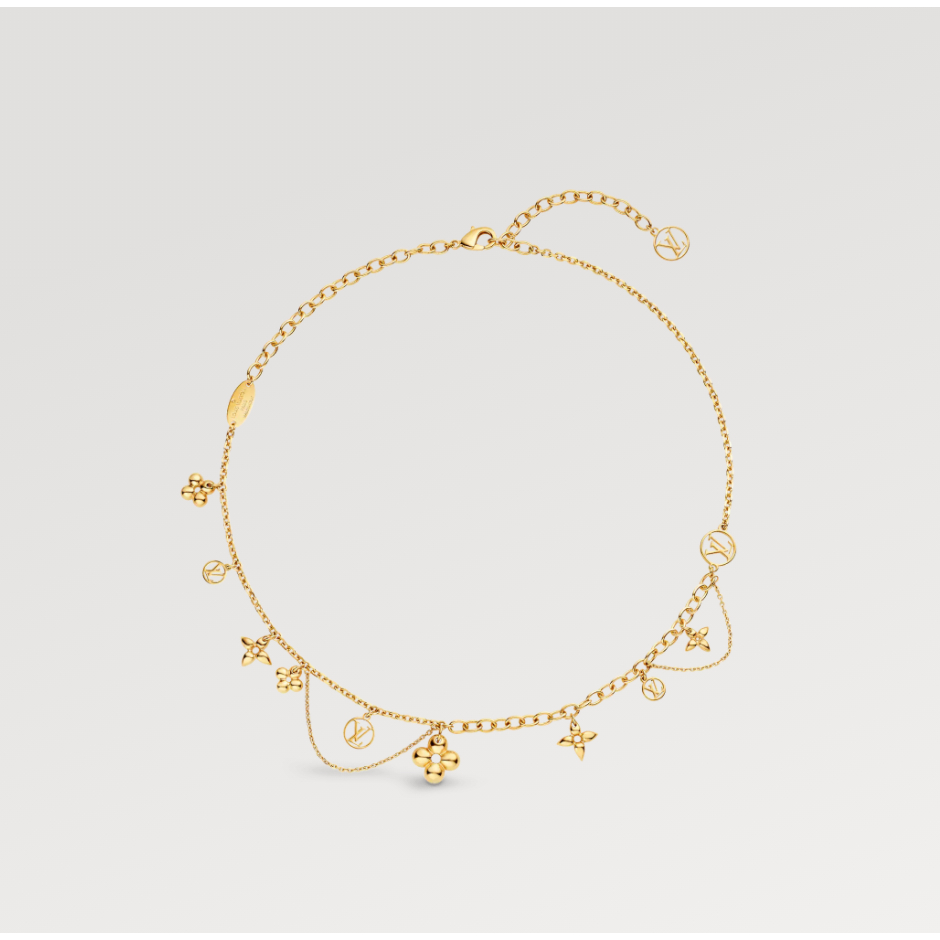 🍒หลุยส์วิตตอง Louis Vuitton Blooming Supple Jewelry สร้อยคอ