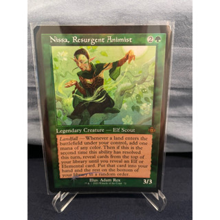 MTG March of the Machine: The Aftermath Variants Foil: Nissa, Resurgent Animist (Retro Frame)