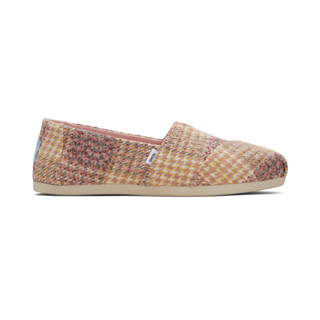 TOMS รองเท้าลำลองผู้หญิง สลิปออน รุ่น Alpargata Pink Quartz Plaid Tweed (CB) รองเท้าลิขสิทธิ์แท้