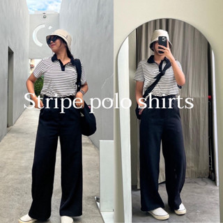 - Stripe polo vol.2 - เสื้อโปโลลายทางผ้าร่อง