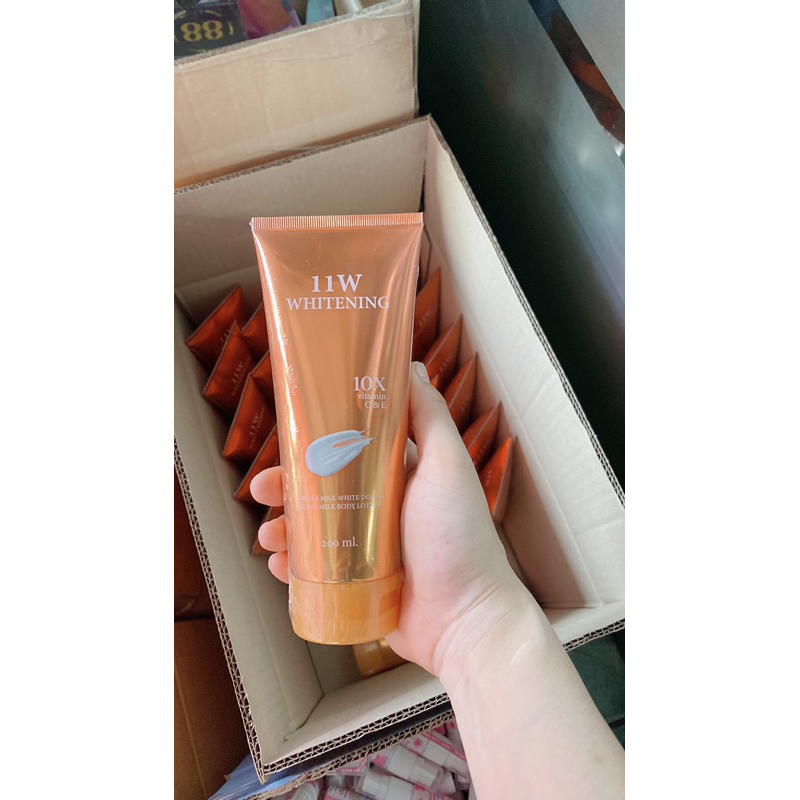 🍊พร้อมส่ง💢ของแท้ต้องร้าน11W​ THAILANDเท่านั้น​‼️ระวังของปลอม💢|ถูก|ส่งเร็ว💢11W​ WHITENING​ น้ำตบผิวขา