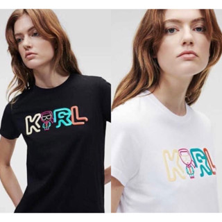 เสื้อยืด JELLY KARL LOGO T-SHIRT น่ารักมาก  มี 2 สี ขาว / ดำ