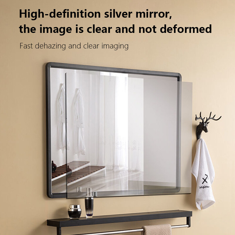 กระจกห้องน้ำติดผนัง กระจกห้องน้ํา 40/50/60ซม พร้อมชั้นวาง ไม่จำเป็นต้องเจาะรู ชัดเจนและทนทาน - รูปที่ 7