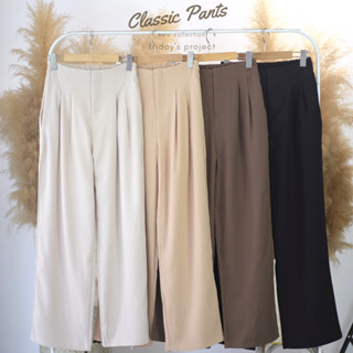 CLASSIC PANTS กางเกงผ้าคอตตอนฟรีไซส์