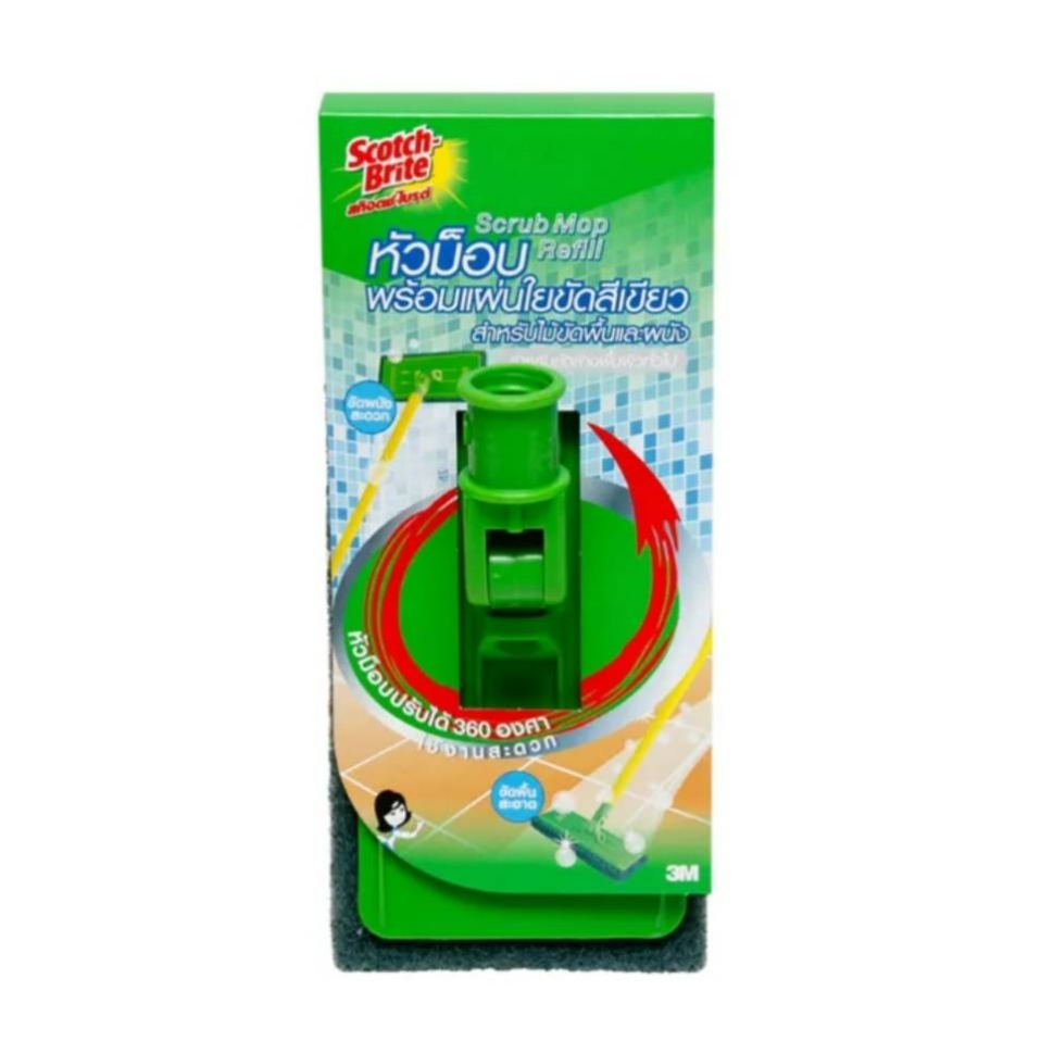 Scotch-Brite  หัวม็อบใยขัดสีเขียว #421