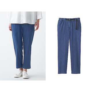 กางเกงผู้ชาย ผ้าเดนิม MUJI STRETCH LIGHT OUNCE DENIM EASY  PANTS