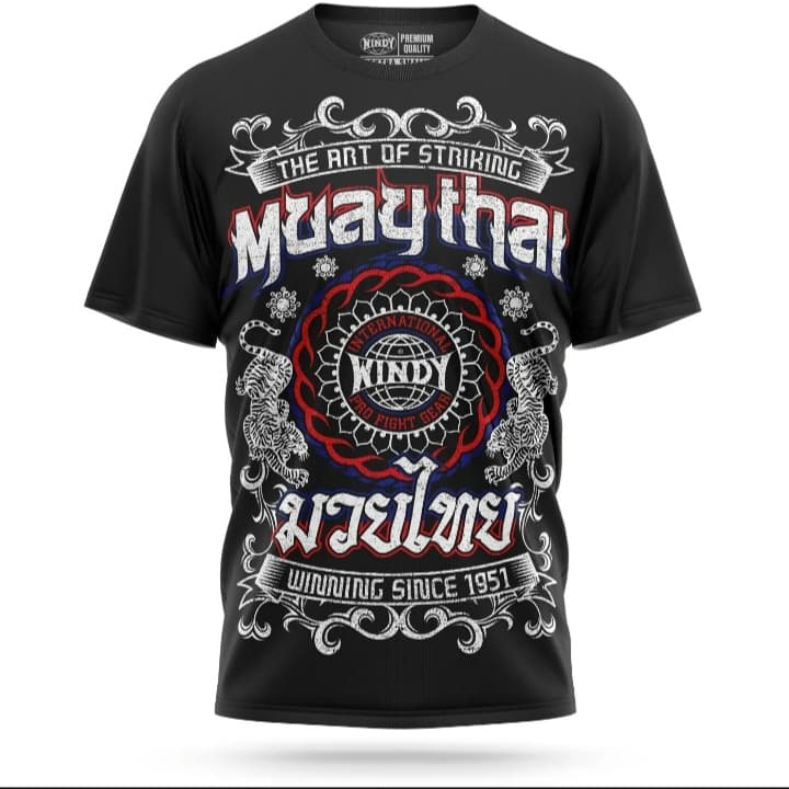 Windy Boxing Store 🥊 Windy Thai boxing t-shirt – Premium cotton เสื้อยืด WTC-4