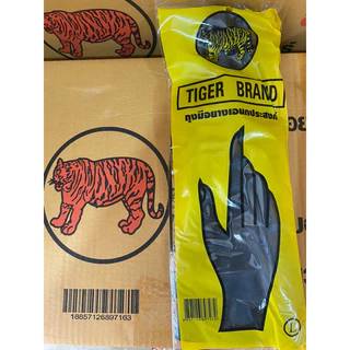 ถุงมือแม่บ้านยาว 14 นิ้ว ตราเสือสีดำยาวหนา และสีส้มยาว ถุงมือทำสวน ล้างห้องน้ำ เอนกประสงค์