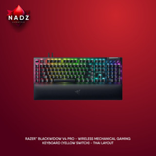 RAZER BlackWidow V4 Pro - Wireless Mechanical Gaming Keyboard (Yellow Switch) - Thai Layout