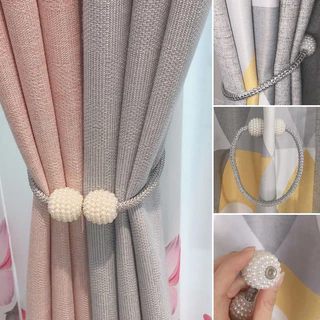 สายรัดผ้าม่านไข่มุก แบบแม่เหล็ก มีหลายสีให้เลือก!! เชือกรัดผ้าม่าน อุปกรณ์ตกแต่ง # ZZCX(S)