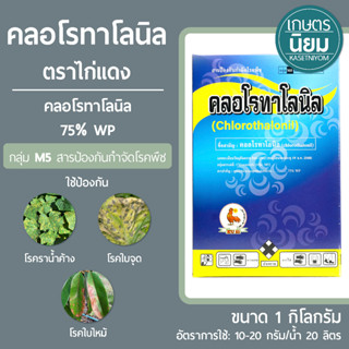 คลอโรทาโลนิล ตราไก่แดง (คลอโรทาโลนิล 75% WP) 1 กิโลกรัม