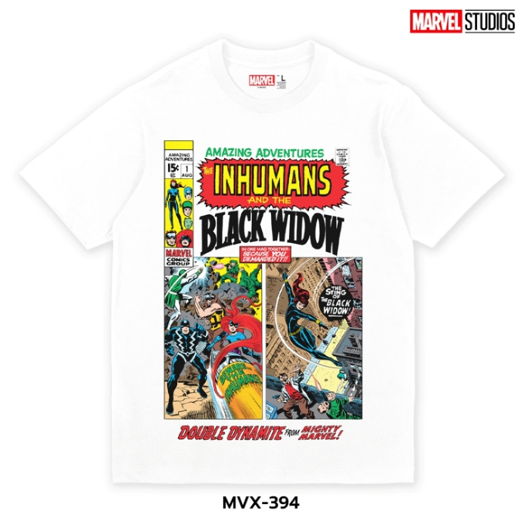 Power7Shop เสื้อยืดการ์ตูน ลาย มาร์เวล ลิขสิทธ์แท้ BLACK WIDOW - MARVEL COMICS T-SHIRTS (MVX-394)