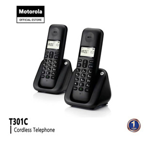 (เครื่องแม่และลูก)Motorola Cordless Phone T301C โทรศัพท์ไร้สาย โทรศัพท์สำนักงาน โทรศัพท์บ้าน