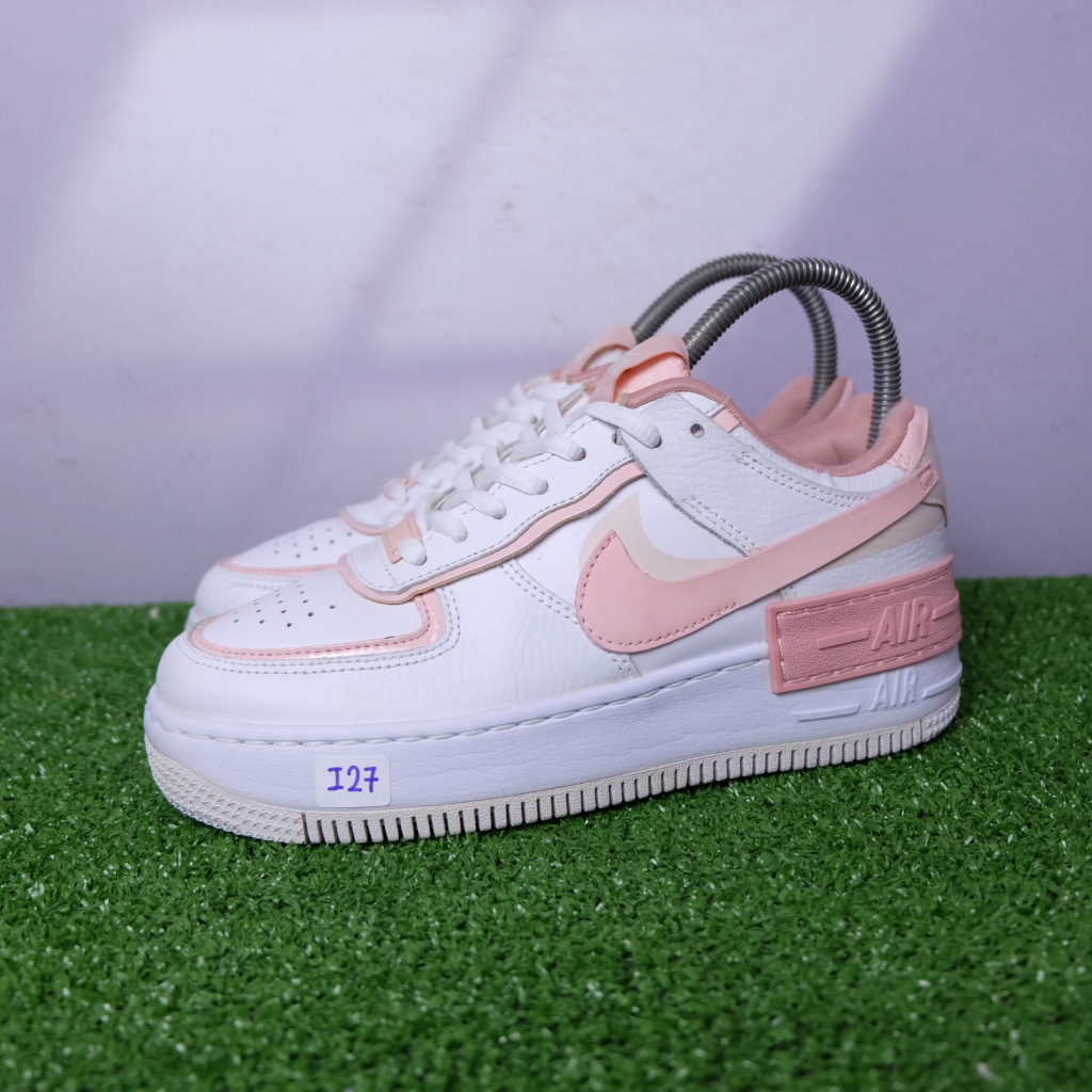 (36/22.5 cm) Nike Air Force 1 Low Shadow White Pink ใหม่มาก #งานคัดหัว รองเท้าผ้าใบไนกี้ มือ2ของแท้💯 รองเท้าลำลองผู้หญิง