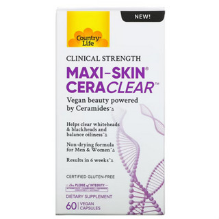 Country Life Maxi-Skin Cera Clear 60 Vegan Capsules (exp.03/25)