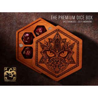 The Warlock Dice Box CHERRY WOOD | Premium DnD Dice Box | D&amp;D DiceBox | Dice Vault | Dice Storage Tray for MTG RPG