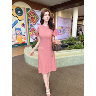 🆕เดรส เรียบ หรู สาวไซค์เล็กไซค์ใหญใส่ง่ายไปไหนก้อเลิศเเขนพองน่ารั คุณภาพเกินราคาคร่า💕