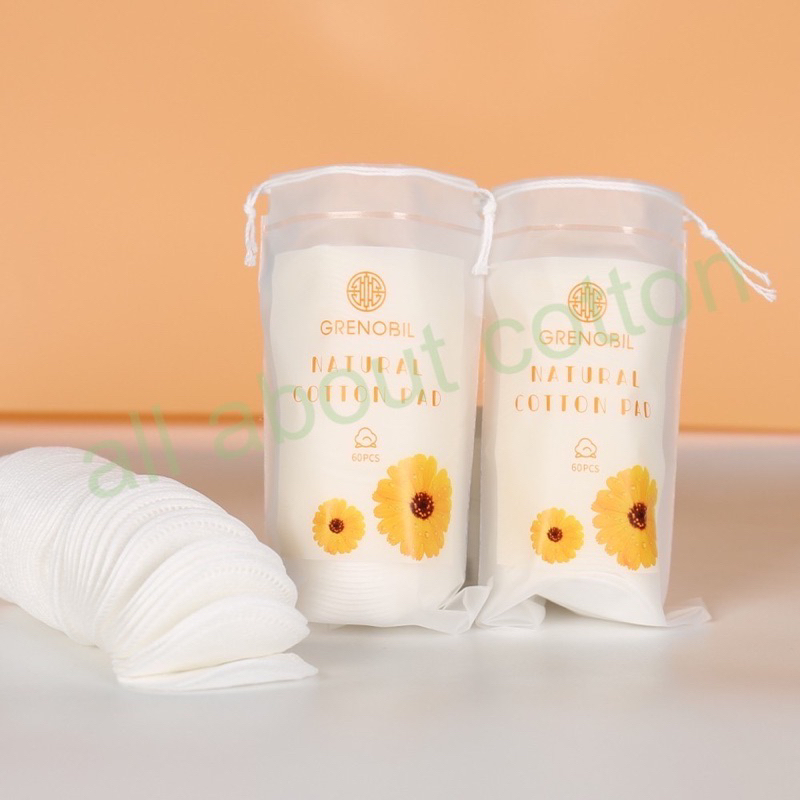 แผ่นสำลีคอตตอนรีดขอบกลม(60psc)🌱