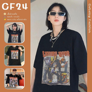 ꕥCatalog Fashionꕥ เสื้อยืดคอกลมแขนสั้นสีดำ สกรีนลาย Luxury door