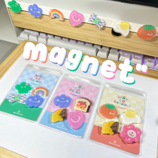 magnet 4 ชิ้น แม่เหล็กอะคิลิค แม่เหล็กติดตู้เย็น แม่เหล็กตกแต่ง