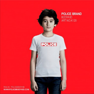 Police Bodykid เสื้อเด็ก ผู้หญิง/ผู้ชาย ขาว,ดำ,เทา  K120