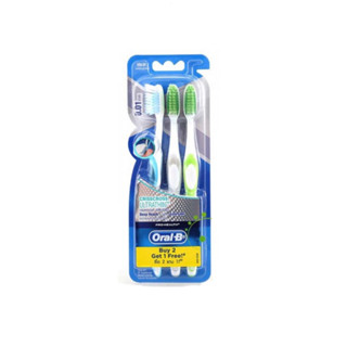 ORAL-B Toothbrush CrissCross UltraThin Pack 2+1ออรัลบี แปรงสีฟัน รุ่นคริสครอส อัลตร้าธิน แพ็ค 2 ฟรี 1 คละสี