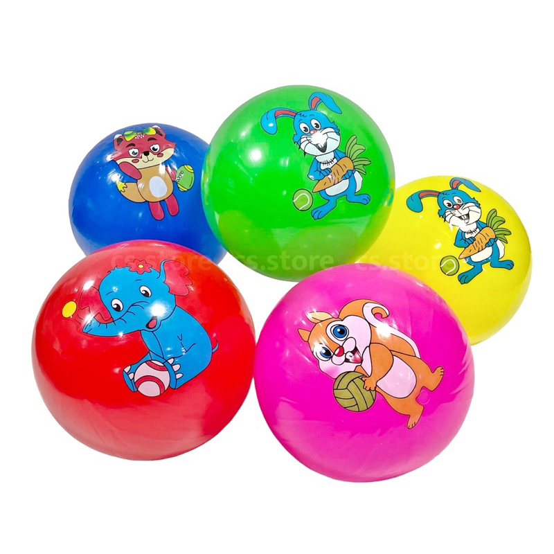 ลูกบอลยาง ลูกบอล PVC ลายการ์ตูน สีสันสดใส บอลยาง ลูกบอลเด็กเล่น บอลชายหาด ขนาด 9 นิ้ว