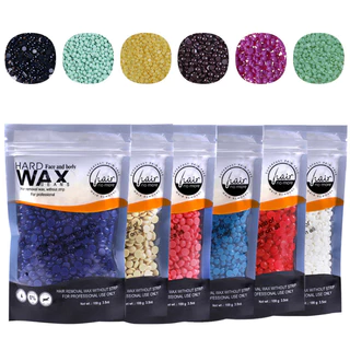 เม็ดแว๊กซ์ กำจัดขน Wax มีหลายกลิ่น หลายสีให้เลือก พร้อมฟรีไม้ปาด ขนาด 100 กรัม