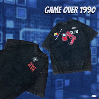 [ARRT]- เสื้อยืด Oversize ผ้าฟอกลาย GAME OVER 1990