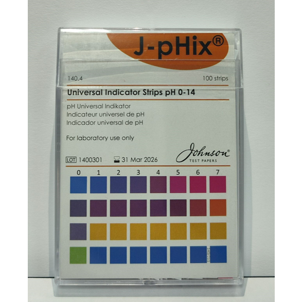 กระดาษทดสอบ pH 0-14 ยี่ห้อ Johnson #140.4